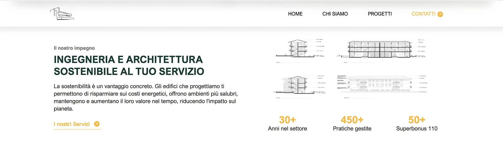 Header sticky — menu fisso durante lo scroll della pagina