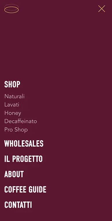 Header sito web su mobile — hamburger menu e navigazione responsive